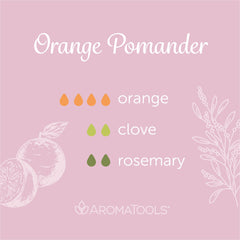 "Orange Pomander" Diffuser Blend. Features orange, clove and rosemary essential oils.