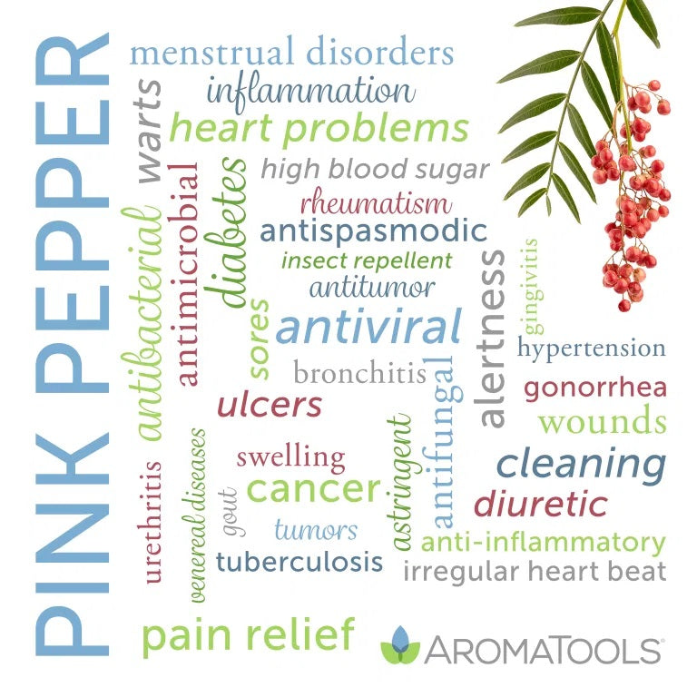 Pink pepper essential oil common and other possible uses