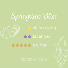 "Springtime Bliss" Diffuser Blend. Features ylang ylang, lavender and orange essential oils.