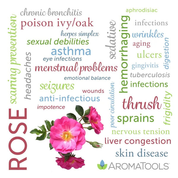 Rose essential oil common and other possible uses