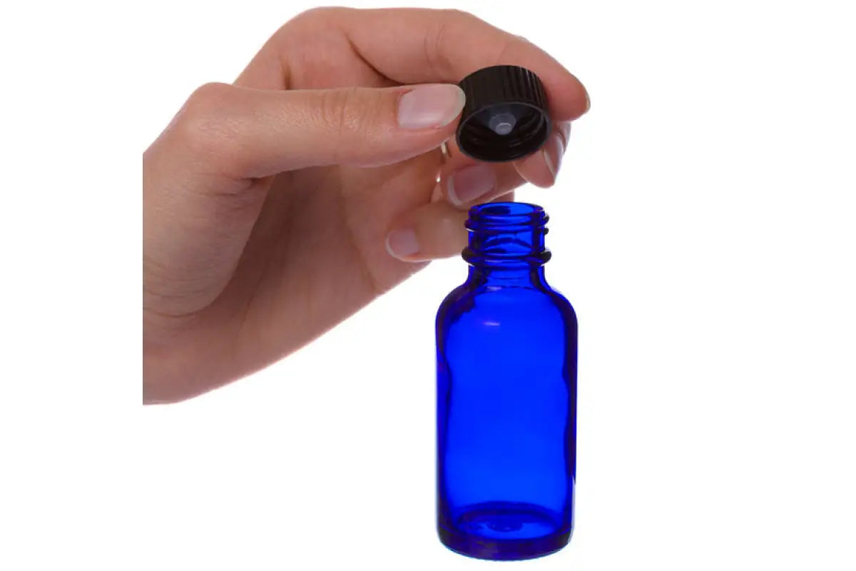 16 oz. Amber Glass Bottle with Black Cap - AromaTools®