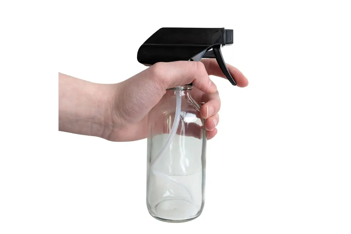 32 oz AMBER Glass Bottle - w/ Black Trigger Sprayer