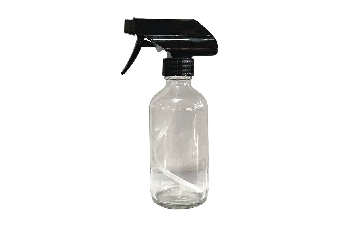 16 oz. Clear Glass Bottle with Black Cap - AromaTools®