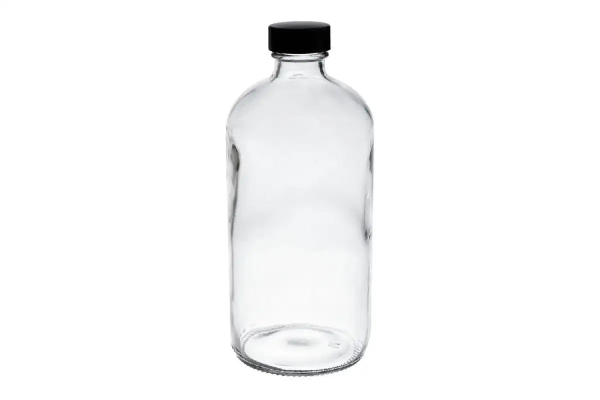 1 Liter Glass Sports Bottle w/ 65mm Plastic Cap & Protective Sleeve