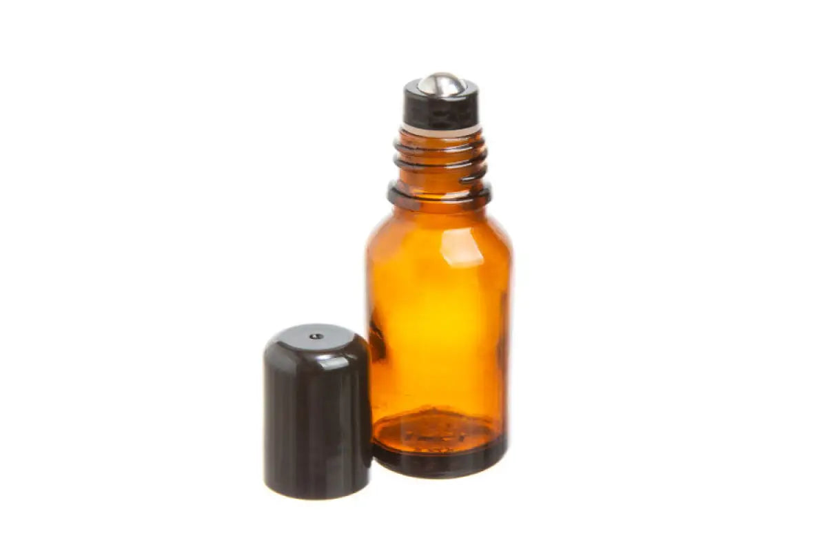 Amber Glass Bottles with Big Black Seal Cap (5ml, 10ml, 15ml, 30ml