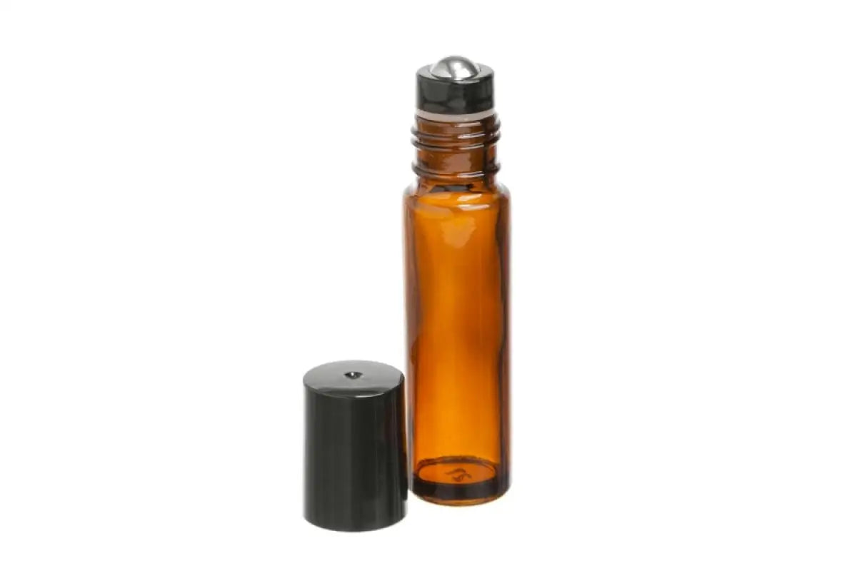 16 oz. Amber Glass Bottle with Black Cap - AromaTools®