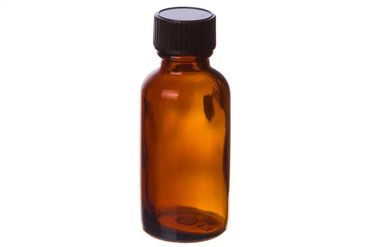 16 oz Amber Glass Jar w/ Black Cap – Your Oil Tools