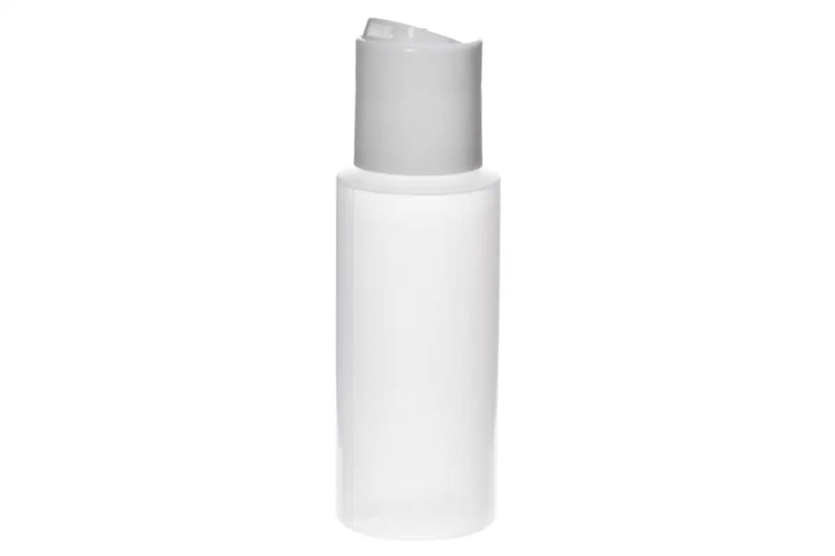 4-oz Plastic Squeeze Bottles (Natural) with White Disc Cap Travel Beauty  Storage