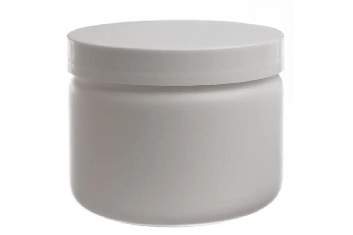 2 oz. Glass Salve Jar: Clear with White Lid - Abundant Health