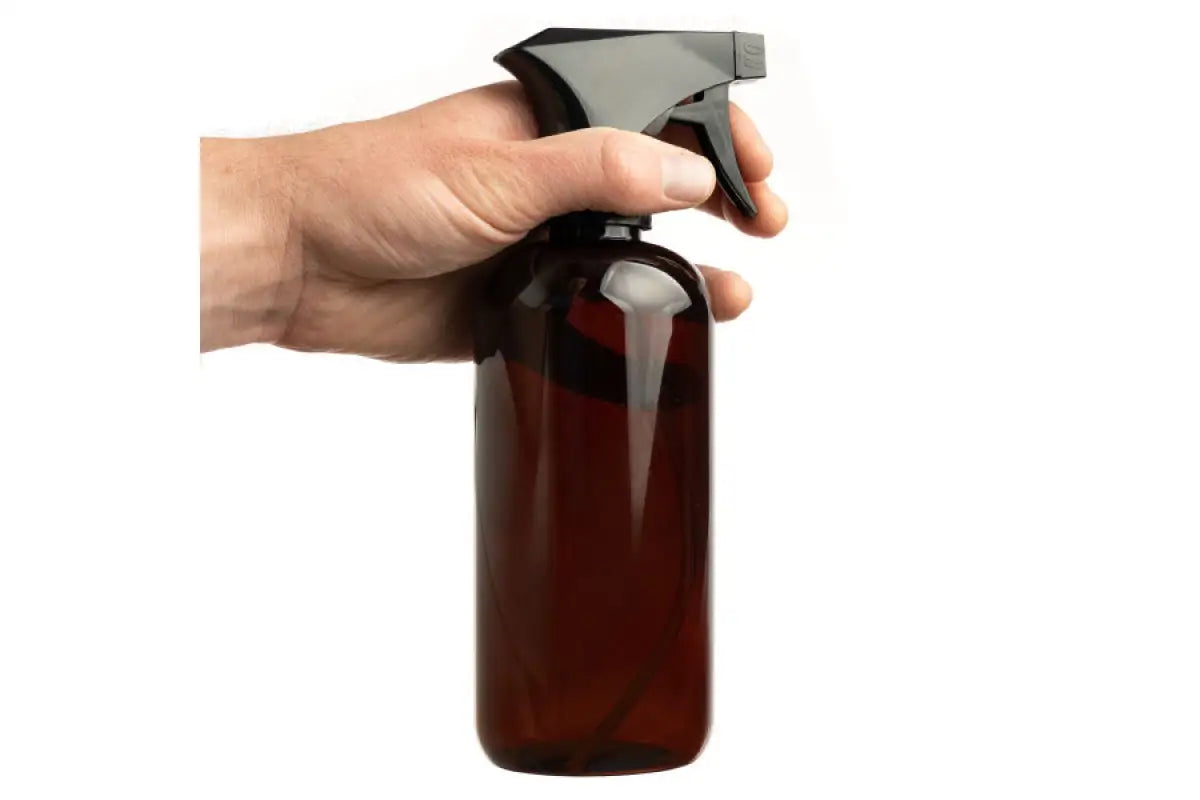 8 oz. Amber Glass Bottle with Black Trigger Sprayer - AromaTools®