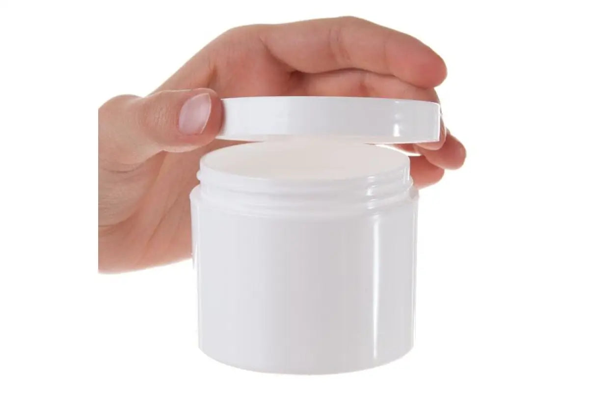4 oz. Straight-Sided Plastic Salve Container with Ribbed Lid - AromaTools®