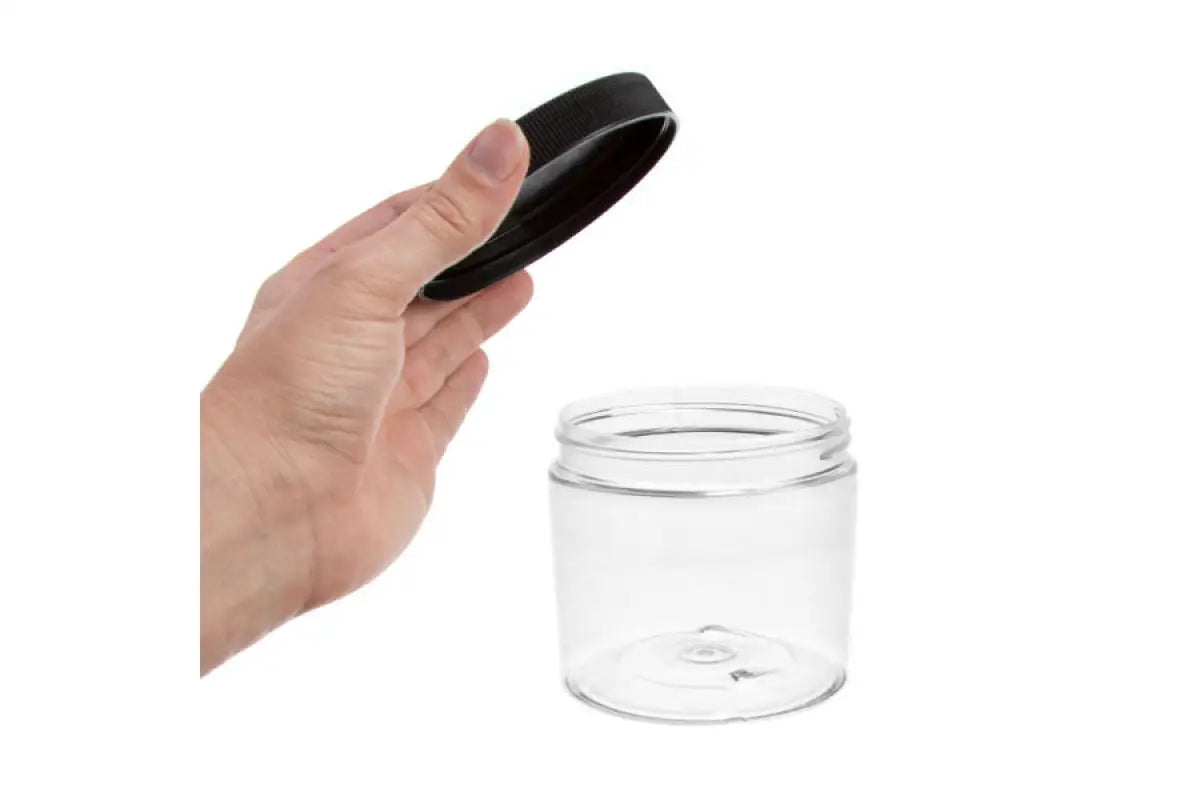 4 oz. Glass Salve Jar: Clear with White Lid - Abundant Health
