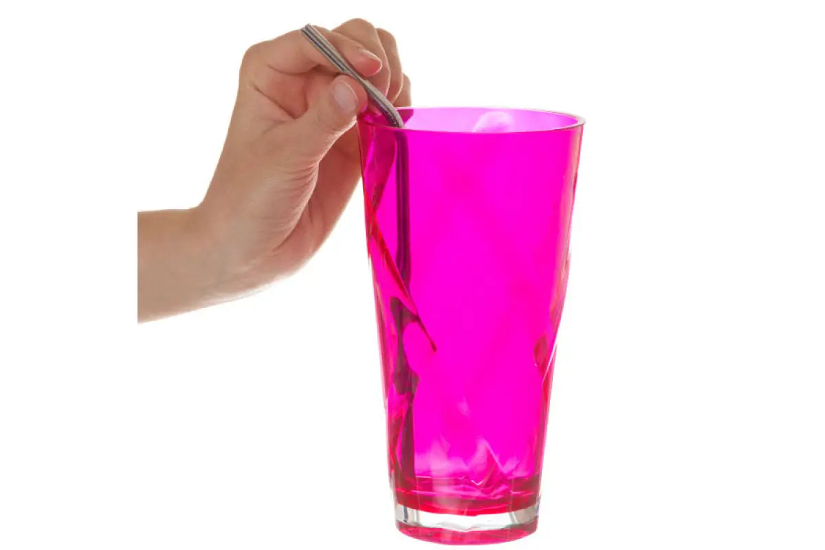 Glasstic - 16oz Clear Glass - Pink Flip Cap