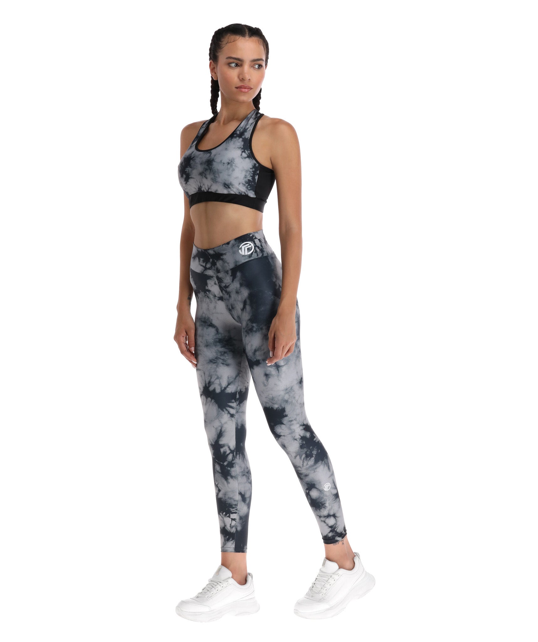 Leggings Deportivo Mujer Estampado Tie Dye Azul - TFIT 982