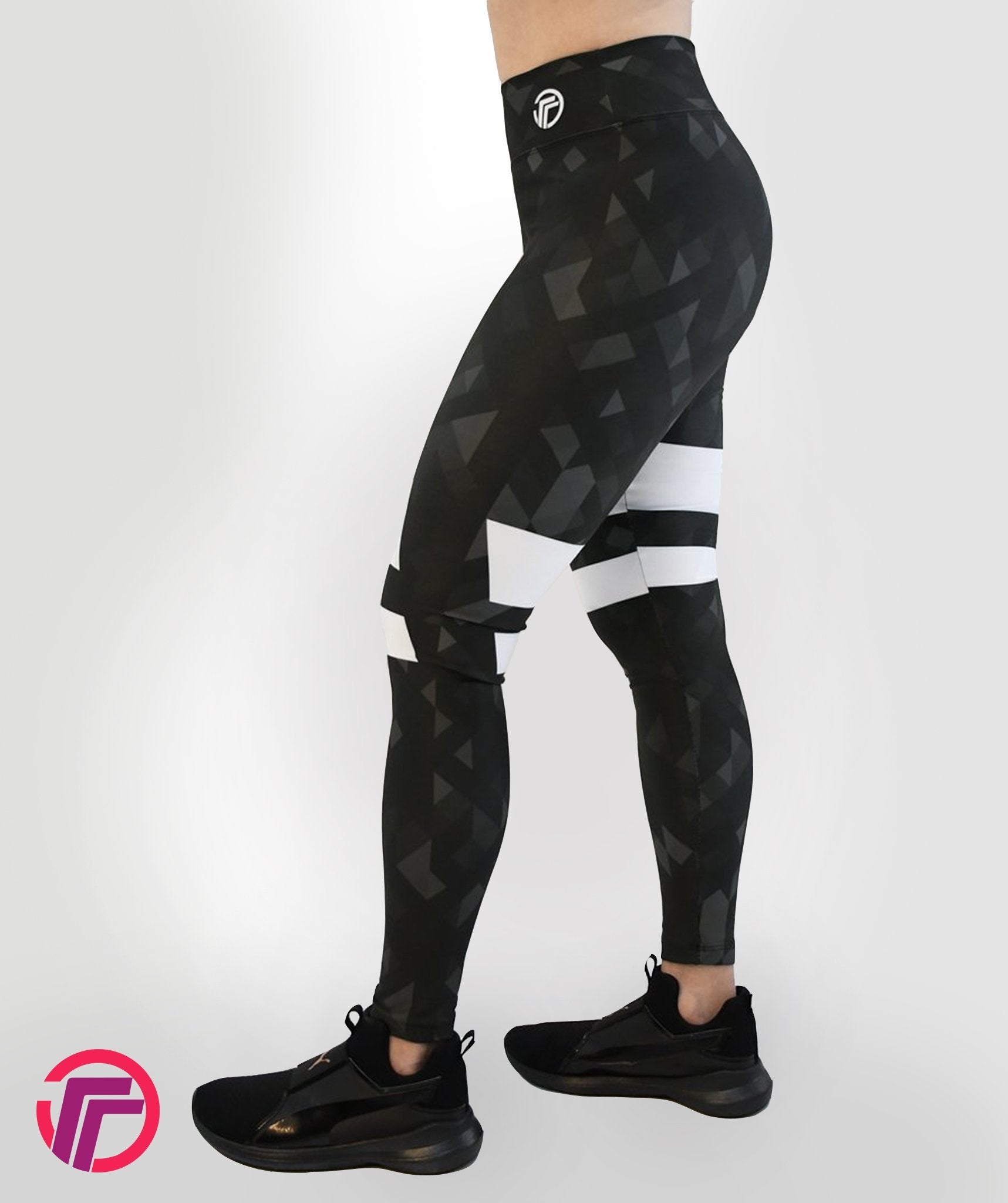 Leggins Deportivos Mujer Negro Liso - TFIT PRO SMASH 103