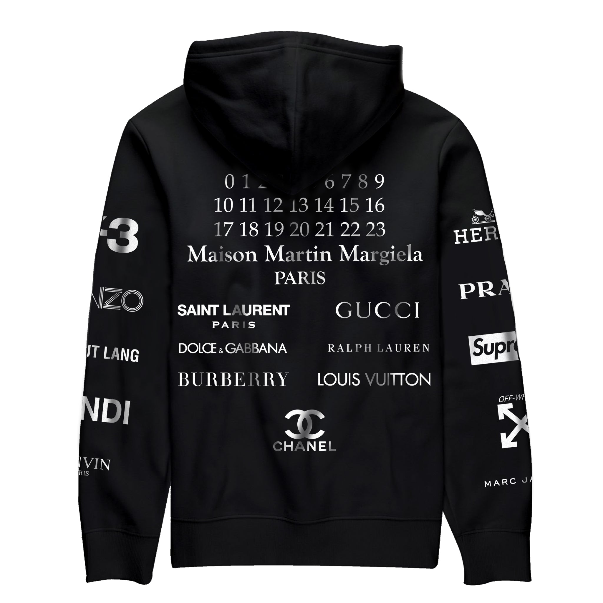 puma taped hoodie in black