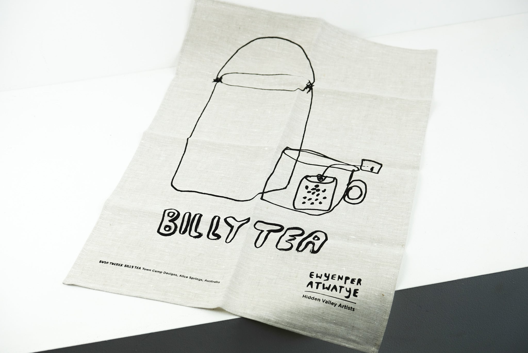 Town Camp Designs Printed Tea Towel - Billy Tea