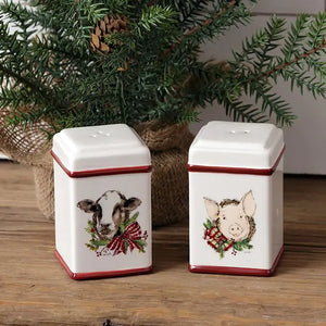 Farmhouse Christmas Salt & Pepper Shakers - Rags To Roosters