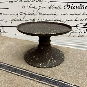 Large metal rustic pedestal candle stand