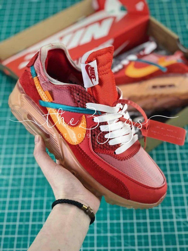 air max off white university red