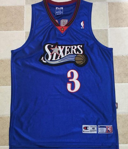 allen iverson blue phila jersey