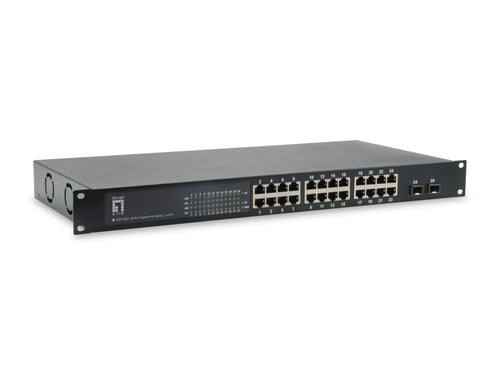 GEP-2622 26-Port Gigabit PoE Switch, 2 x SFP, 24 PoE Outputs, 802.3af/at