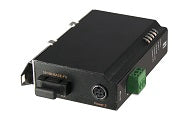 IEC-1420 10/100 Industrial Media Converter w/ PoE PD, SC SM 20KM -10 to 60C