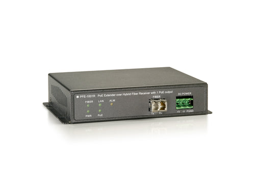 PFE-1001R PoE over Hybrid Fiber Receiver, 1 PoE Output