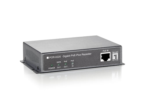 POR-0220 Gigabit PoE Repeater, Cascadable, 802.3at PoE+