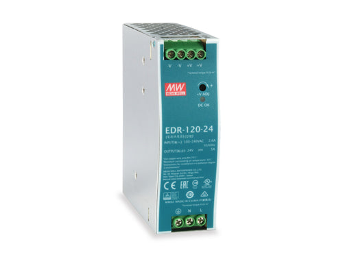 POW-2441 Industrial Power Supply, 120W, 24VDC, DIN-Rail