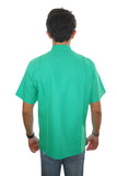 Filipina de Lino cuello mao Verde Menta