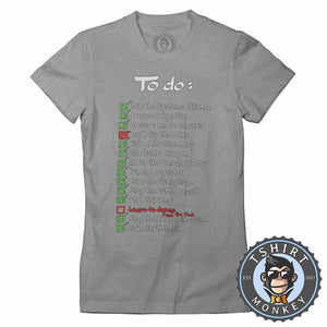 The Mass Effect To Do List Funny Game Inspired Gamer Statement Tshirt Lady Fit Ladies 1286