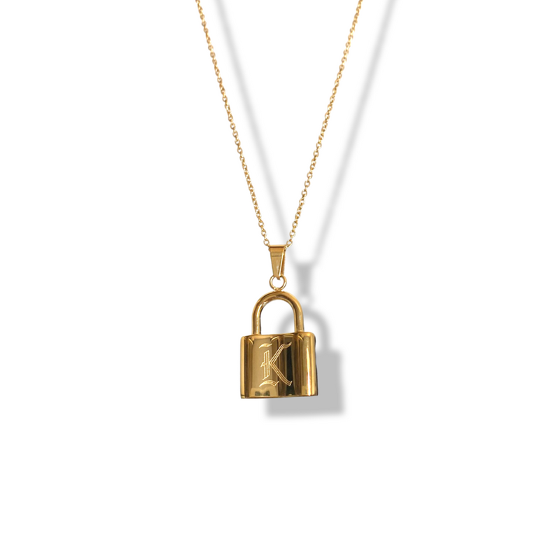 initial lock necklace