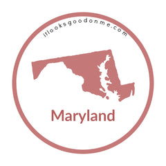 Maryland state outline printable iron on patch it looks good on me