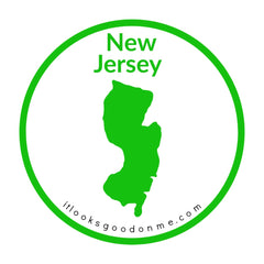 New Jersey state outline printable iron on patch it looks good on me