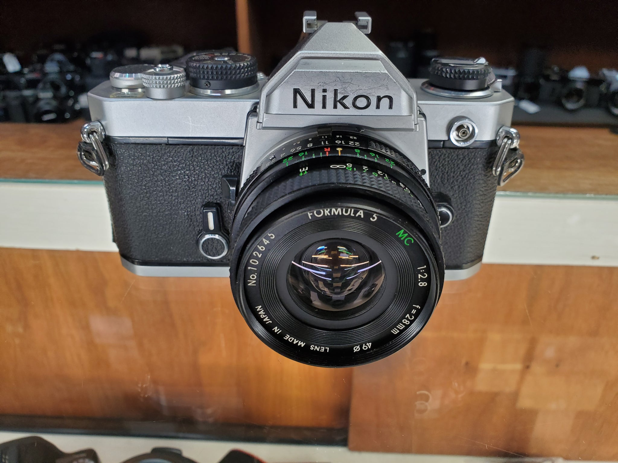 Nikon FM 35mm SLR Film Camera w/ 28mm 2.8 Lens, CLA'd, Tested