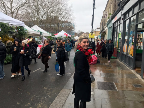 Me at Columbia road flower market 