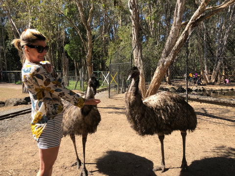 feeding an emu fleur ward