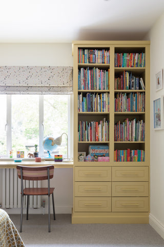 fleur ward interior design wimbledon project SBID finalist yellow joinery in girls room