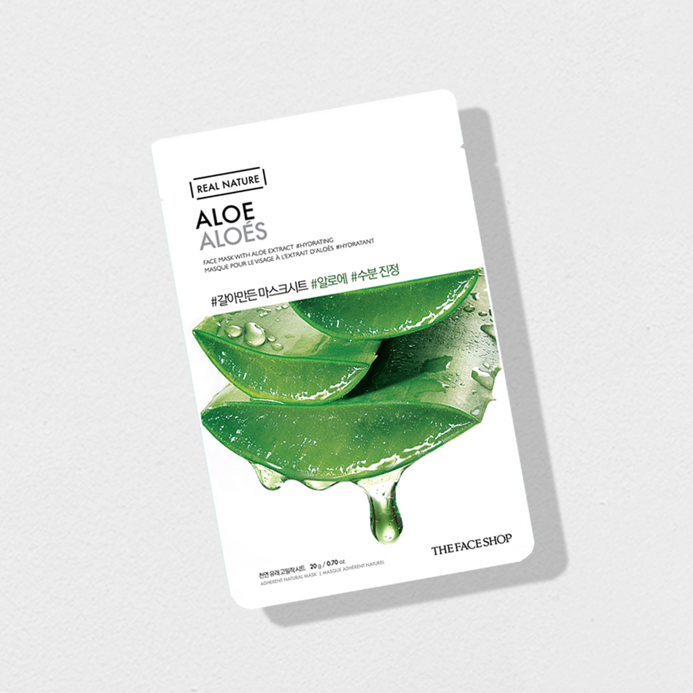 THEFACESHOP REAL NATURE Face Mask Aloe | Official Australian Retailer | NEW  FACE