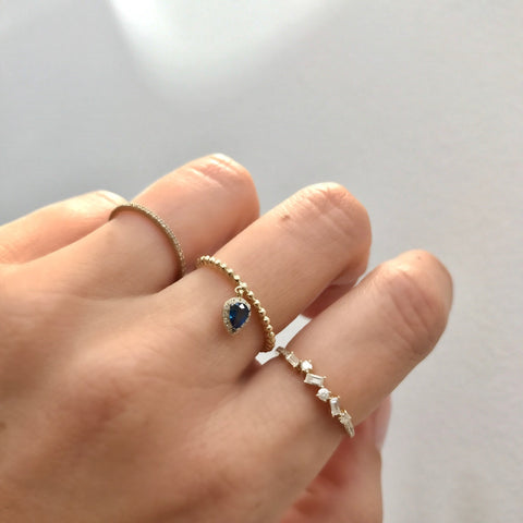 Sapphire Birthstone Ring | Sapphire Stack Ring | Laura James Jewelry Blog | Birthstone Jewelry