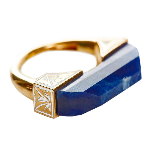 Jade Jagger Carved Sapphire Ring