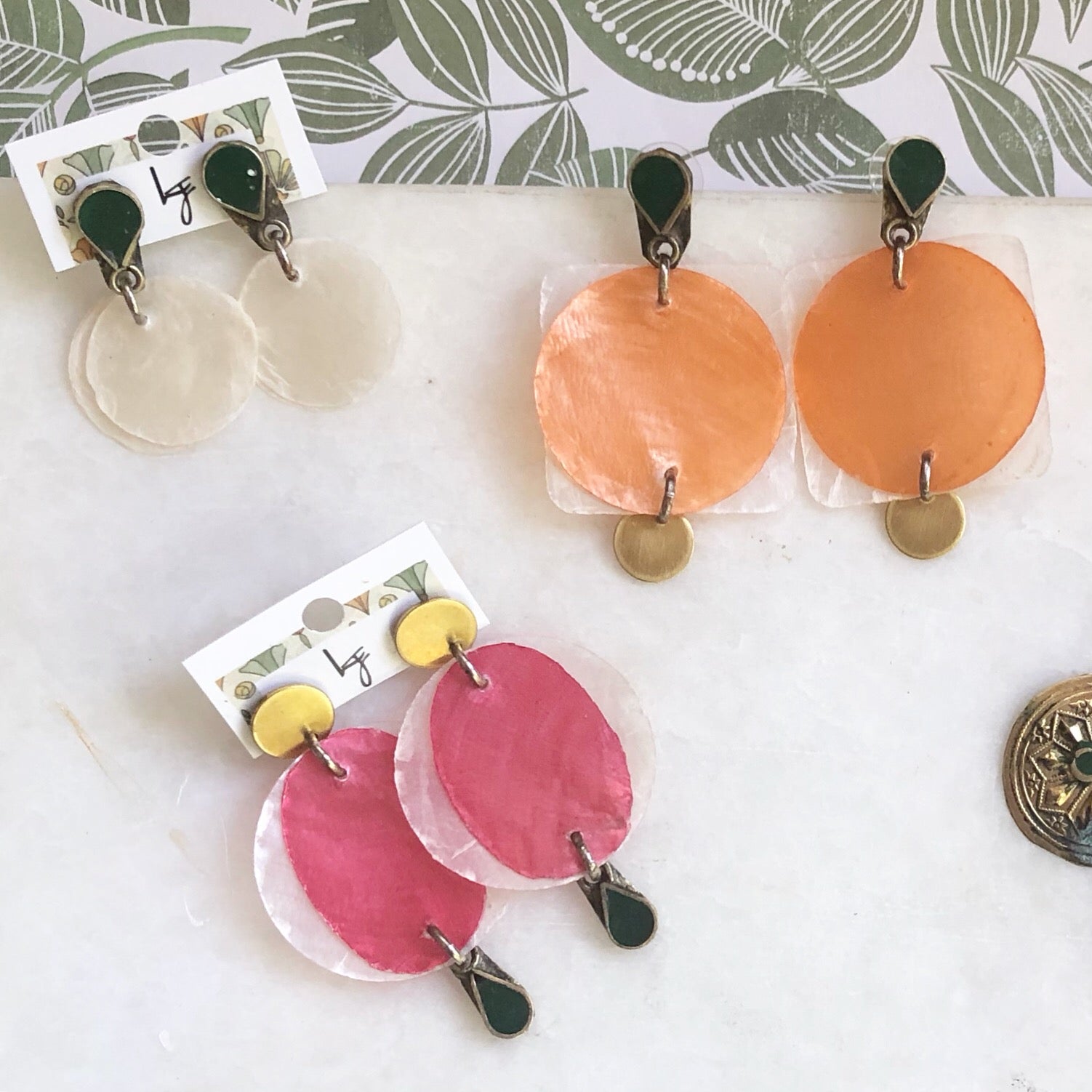 Mother of Pearl Post Earrings