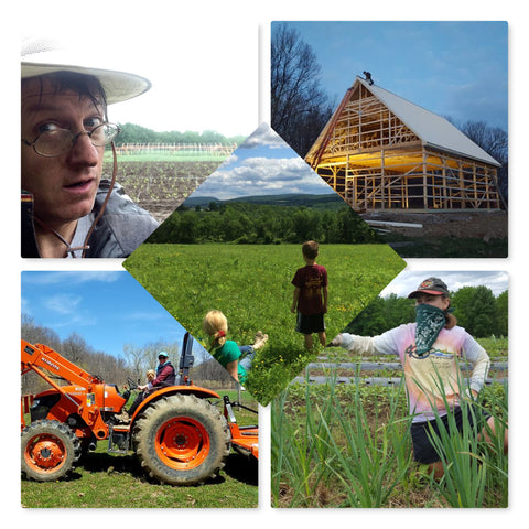 A photo collage of Gene Olczak's farm