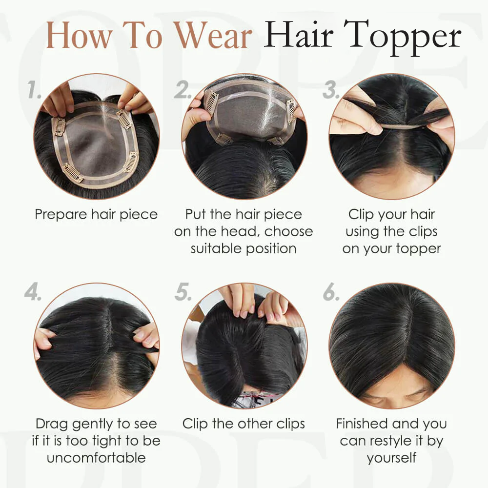 how to apply hair topper