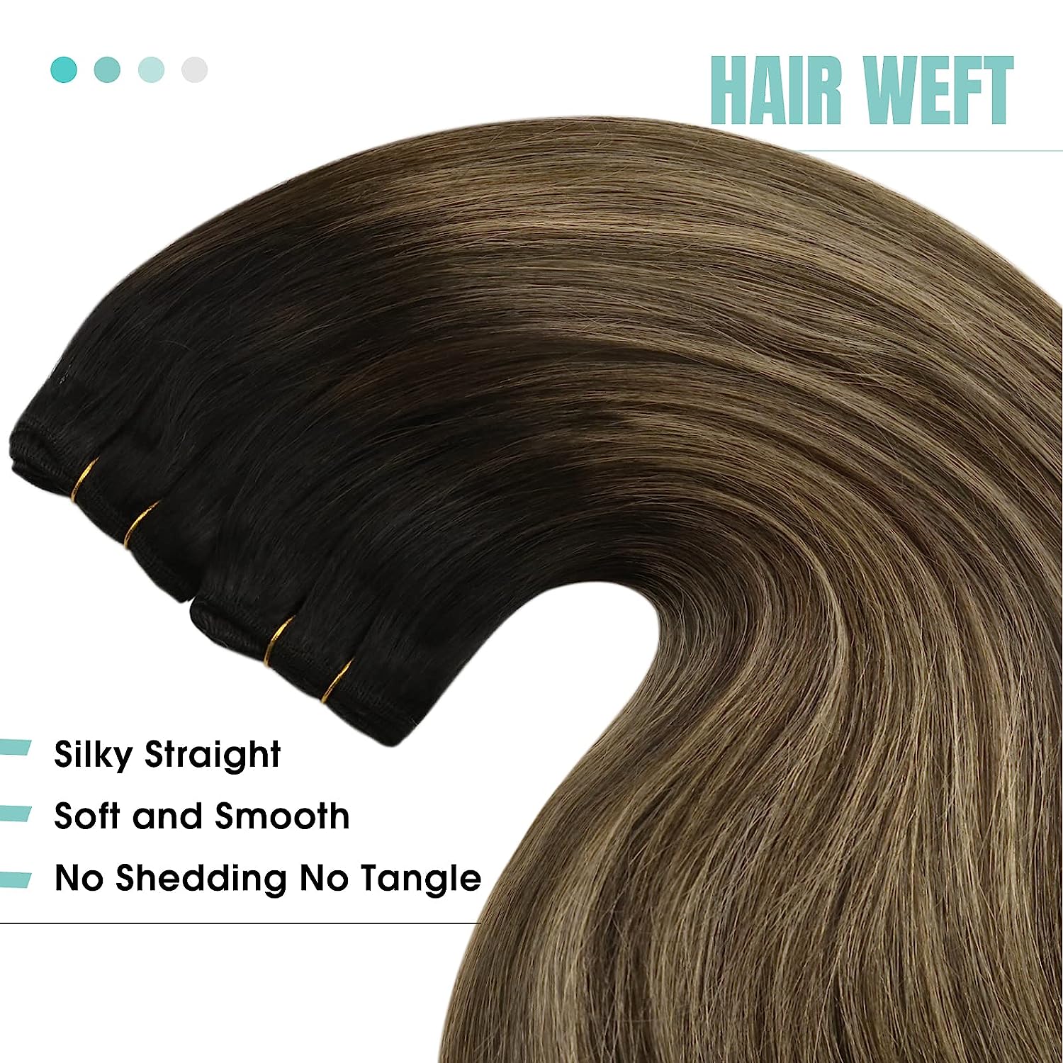 Remy hair machine weft