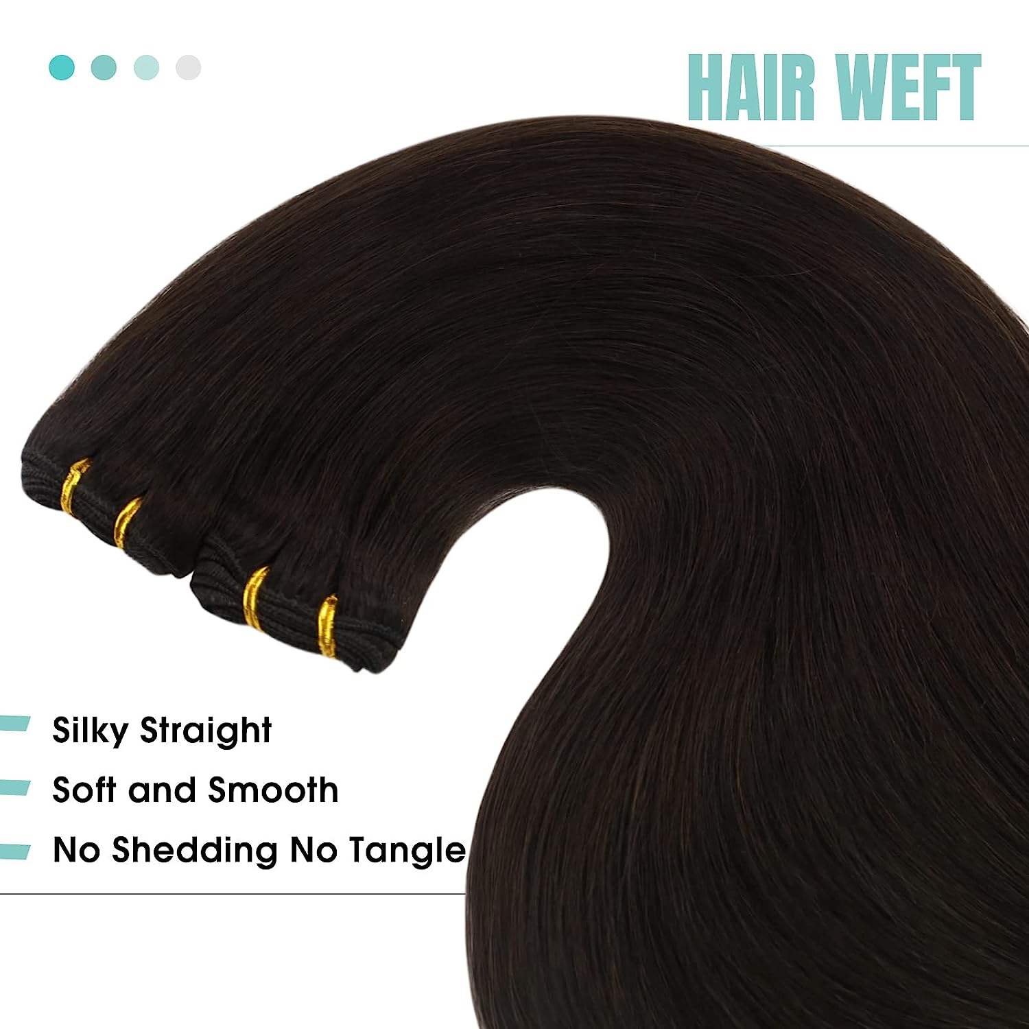 Remy hair machine weft