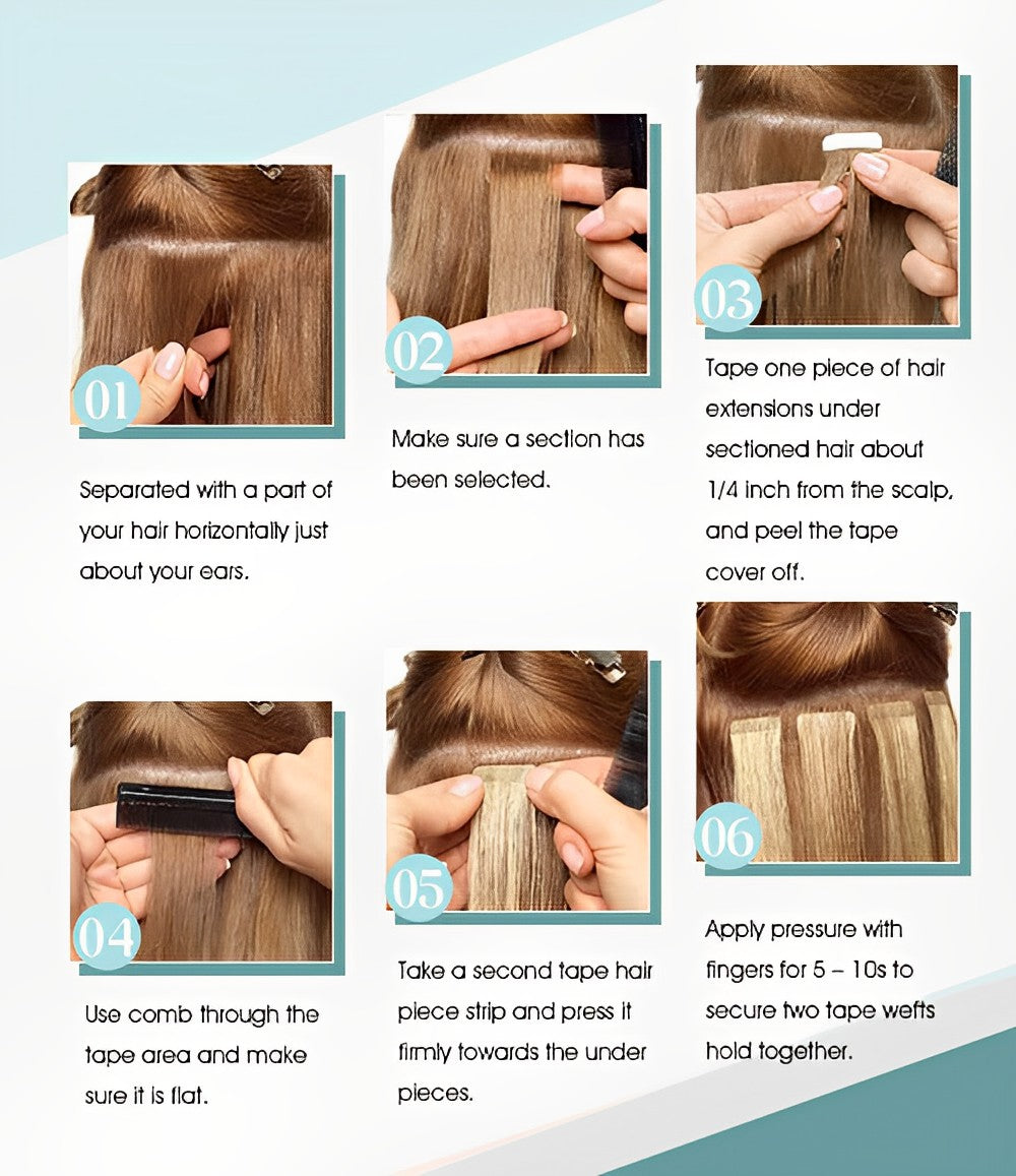 how to wear tape in hair