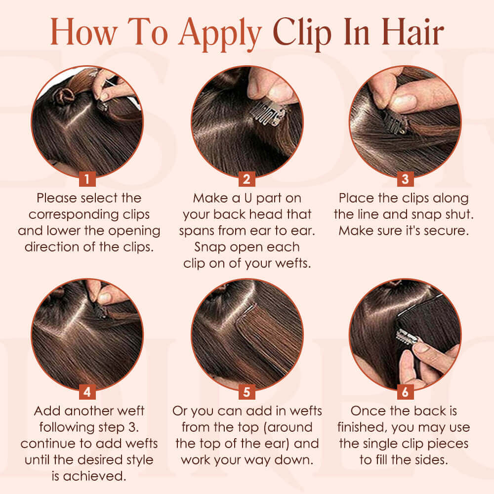 How To Apply clip in hair Extensions