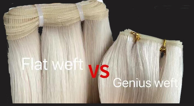 The difference between Flat silk weft and virgin genius weft